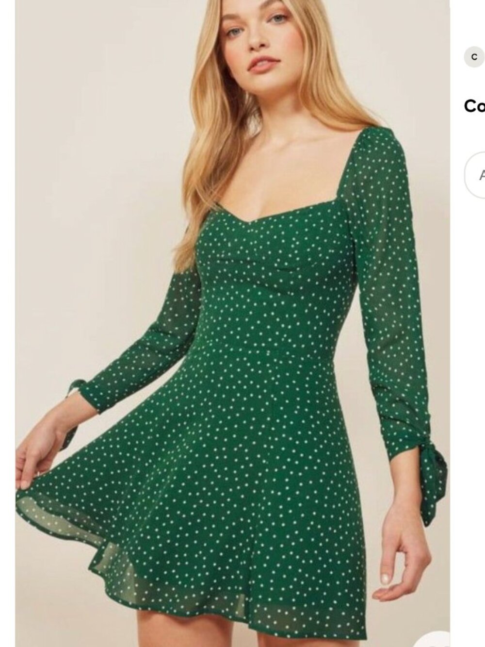 Reformation Beatrice Dress size 8 in Rosemary